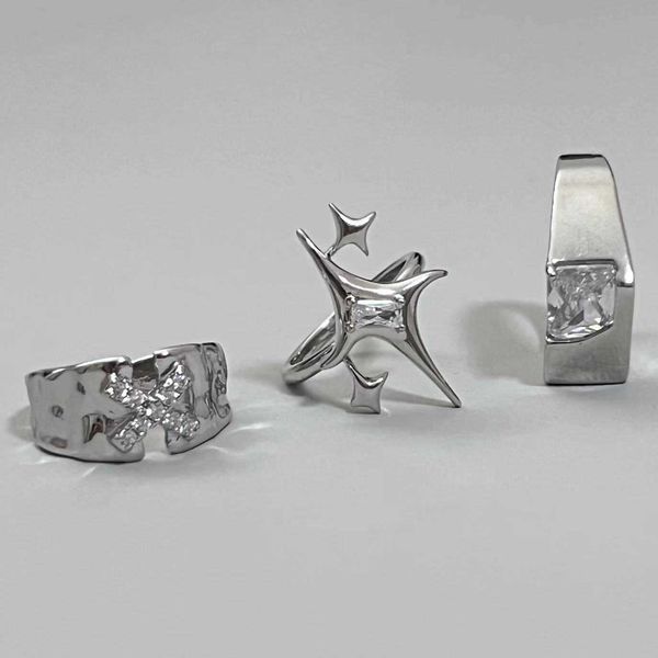 band rings fashion y2k cessories shiny star cross irregular crystal ring women couple engagement rings party creative jewelry gift p230411, Silver
band rings fashion y2k cessories shiny star cross irregular crystal ring women couple engagement rings party creative jewelry gift p230411, Silver