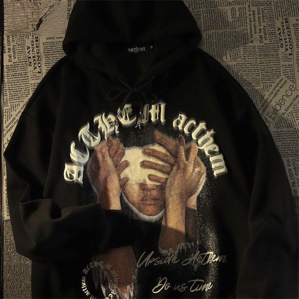 men's hoodies sweatshirts american retro hiphop national brand sweater men women loose ins european oversize jacket sweatshirt 230410, Black
men's hoodies sweatshirts american retro hiphop national brand sweater men women loose ins european oversize jacket sweatshirt 230410, Black