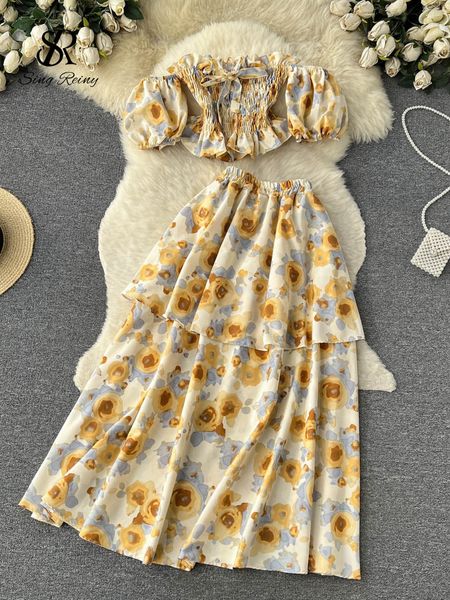 two piece dress singreiny vacation flower set womens shoulder strap leated cake long skirt summer beach two piece set 230410, White
two piece dress singreiny vacation flower set womens shoulder strap leated cake long skirt summer beach two piece set 230410, White
