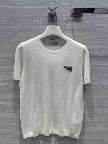 women's knits & tees designer knitted 2023 spring new style round neck silk blended yarn short sleeve p8zf, White
women's knits & tees designer knitted 2023 spring new style round neck silk blended yarn short sleeve p8zf, White