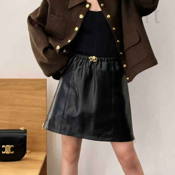 skirts designer autumn/winter 22 new drawstring triumphal arch metal fastener protein leather half women's high waist cool ondt, Black
skirts designer autumn/winter 22 new drawstring triumphal arch metal fastener protein leather half women's high waist cool ondt, Black