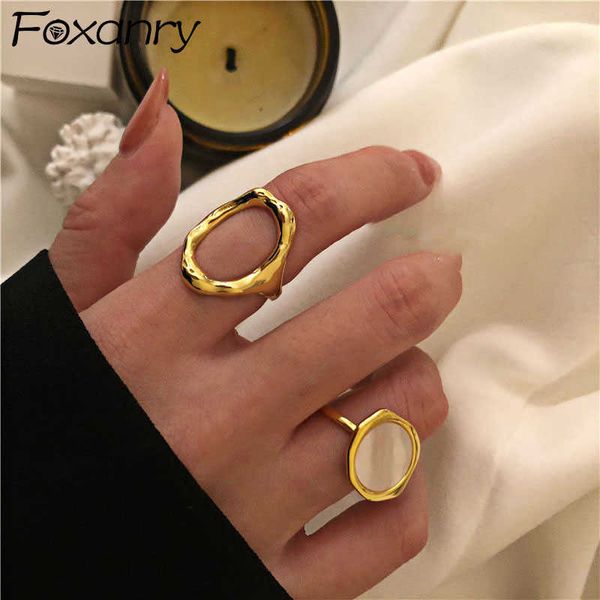 band rings foxanry minimalist gold color rings france vintage gold plated oval shell elegant wedding bride jewelry gifts for women p230411, Silver
band rings foxanry minimalist gold color rings france vintage gold plated oval shell elegant wedding bride jewelry gifts for women p230411, Silver