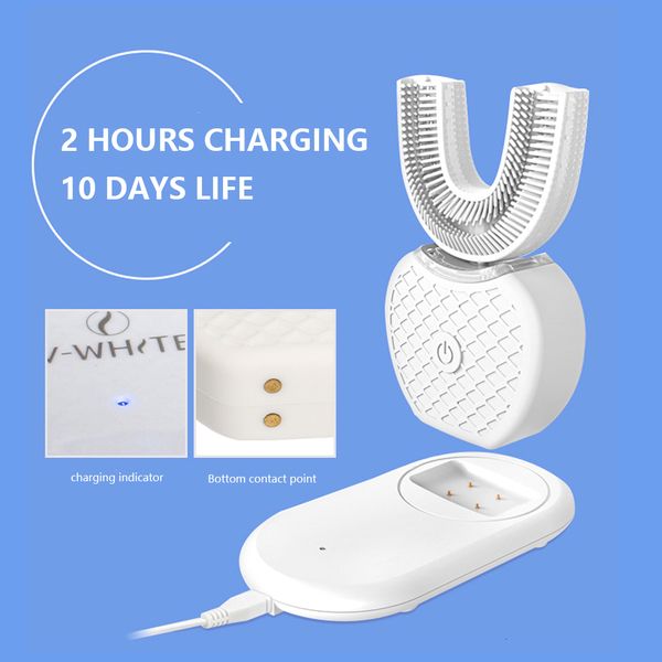 toothbrush 360 degree automatic sonic electric toothbrush u type 4 modes brush usb charging teeth whitening blue light 230411
toothbrush 360 degree automatic sonic electric toothbrush u type 4 modes brush usb charging teeth whitening blue light 230411