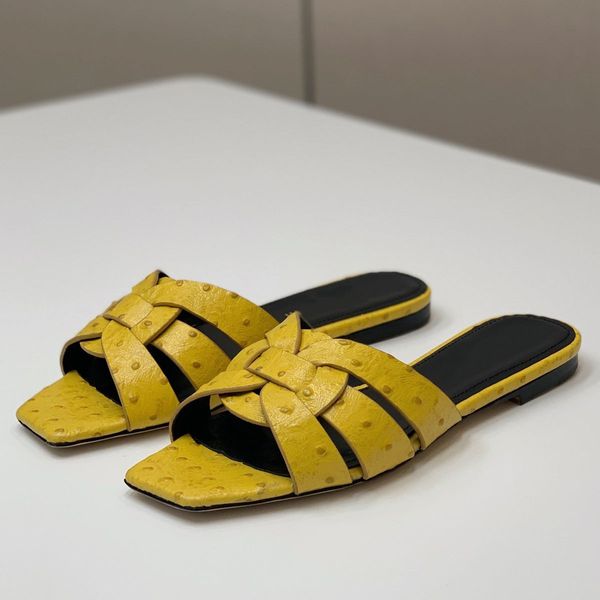 tribute woven sandals slippers slides heeled flat heels shoes square open-toe women's luxury designers ostrich leather outsole casual c, Black
tribute woven sandals slippers slides heeled flat heels shoes square open-toe women's luxury designers ostrich leather outsole casual c, Black