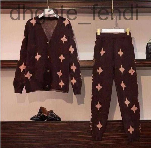 women's tracksuits designerwomen's knitting 2-pieces sweater suit hemp flower v-neck single breasted cardigan pants lady winter se, Gray
women's tracksuits designerwomen's knitting 2-pieces sweater suit hemp flower v-neck single breasted cardigan pants lady winter se, Gray