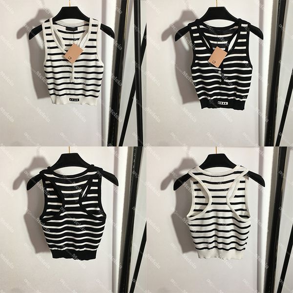 backless tank letter embroidered tanks women cotton knitted designer striped tees for female, White
backless tank letter embroidered tanks women cotton knitted designer striped tees for female, White