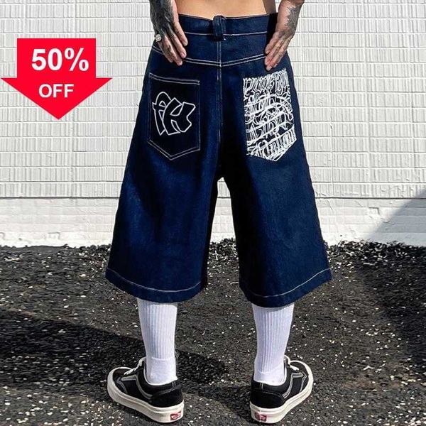 men's shorts hip hop pockets embroidery letter print jeans for men summer retro oversized wide leg denim knee lenght pantss to 2xl, White;black
men's shorts hip hop pockets embroidery letter print jeans for men summer retro oversized wide leg denim knee lenght pantss to 2xl, White;black