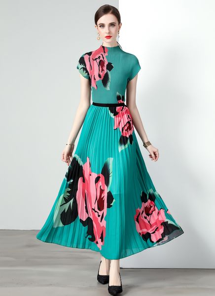summer rose floral 2 piece prom dress purple outfits 2023 women short sleeve slim t shirt and print pleated skirt chic party woman designer, White
summer rose floral 2 piece prom dress purple outfits 2023 women short sleeve slim t shirt and print pleated skirt chic party woman designer, White