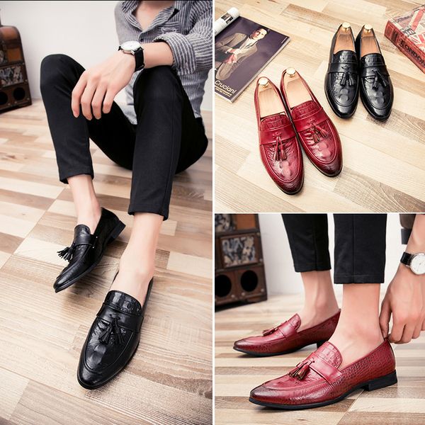 luxury fashion business dress men shoes formal slip on dress shoes mens oxfords footwear leather shoes for men loafers boots, Black
luxury fashion business dress men shoes formal slip on dress shoes mens oxfords footwear leather shoes for men loafers boots, Black