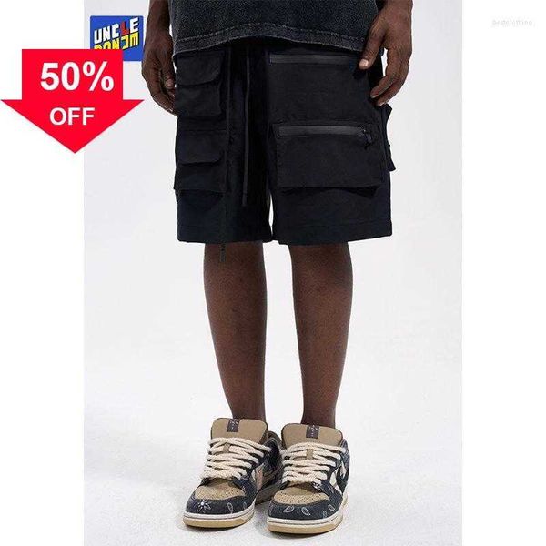 men's shorts rubber zipper multi pocket functional summer drawcord casual loose for men streetwear cargos to 2xl, White;black
men's shorts rubber zipper multi pocket functional summer drawcord casual loose for men streetwear cargos to 2xl, White;black