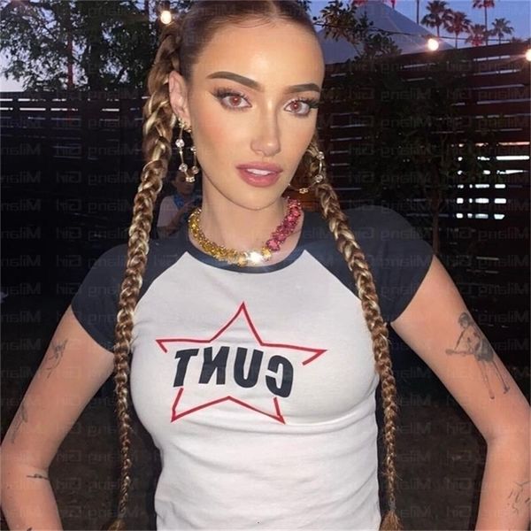 womens tshirt aesthetic summer baby tee streetwear gothic origo star letter graphic emo tshirt vintage crop class 2000s y2k clothing 230410, White
womens tshirt aesthetic summer baby tee streetwear gothic origo star letter graphic emo tshirt vintage crop class 2000s y2k clothing 230410, White