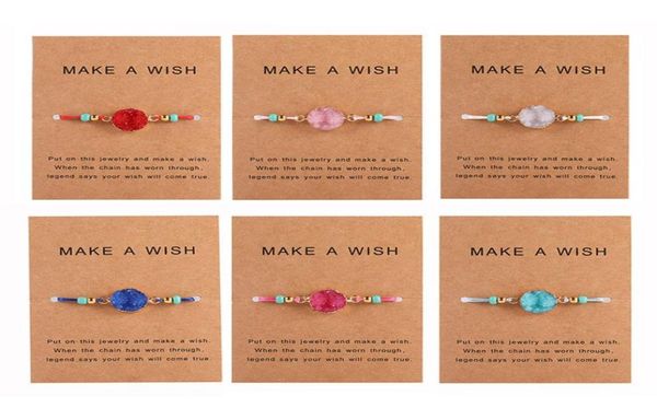 fashion druzy resin stone bracelet with make a wish gift card braided string rope beads bangle for women men handmade jewelry3612268, Golden;silver
fashion druzy resin stone bracelet with make a wish gift card braided string rope beads bangle for women men handmade jewelry3612268, Golden;silver