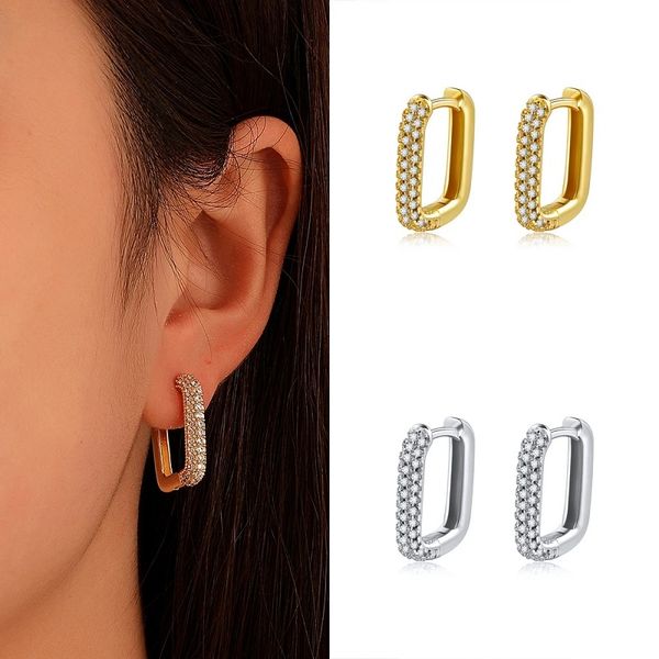 luxury stud copper inlaid zircon square hoop earrings for women girl simple earring france fashion jewelry, Golden;silver
luxury stud copper inlaid zircon square hoop earrings for women girl simple earring france fashion jewelry, Golden;silver