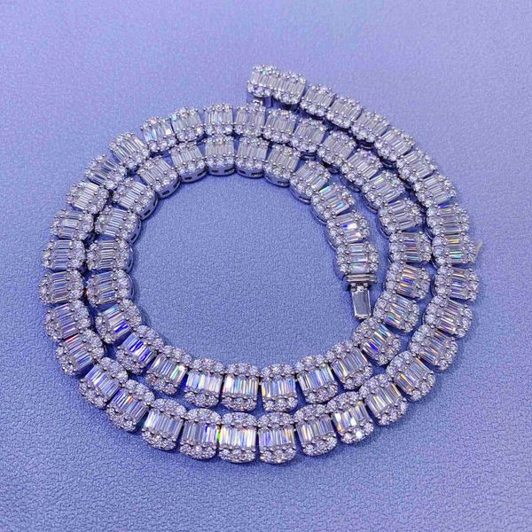 pass diamond tester mens fashion vvs1 moissanite cuban link chain baguette diamond tennis chain necklace, Silver
pass diamond tester mens fashion vvs1 moissanite cuban link chain baguette diamond tennis chain necklace, Silver