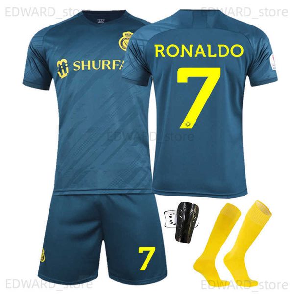 men's tracksuits 2223 al-nassr fc away saudi league soccer jersey set no. 7 c ronaldo football shirt children with socks t230411, Gray
men's tracksuits 2223 al-nassr fc away saudi league soccer jersey set no. 7 c ronaldo football shirt children with socks t230411, Gray