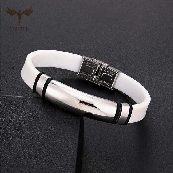 bangle women men stainless steel buckle bracelets white and black silicone bangles sports wristband fashion jewelry pulsera hombre w0410
bangle women men stainless steel buckle bracelets white and black silicone bangles sports wristband fashion jewelry pulsera hombre w0410