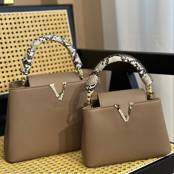 women handbag shoulder bags leopard handle letter cowhide genuine leather tote bag capucines hanbags gold color hardware removable strap fla
women handbag shoulder bags leopard handle letter cowhide genuine leather tote bag capucines hanbags gold color hardware removable strap fla