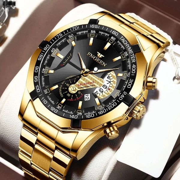 wristwatches fngeen luxury men's watches stainless steel band fashion waterproof quartz watch for man calendar male clock reloj hombre, Slivery;brown
wristwatches fngeen luxury men's watches stainless steel band fashion waterproof quartz watch for man calendar male clock reloj hombre, Slivery;brown