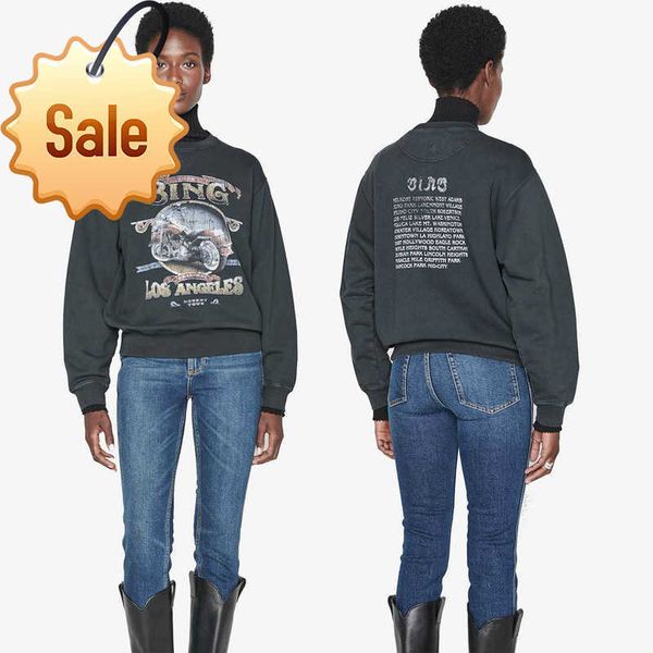 fashion anine 23ss bing women designer sweatshirt fried snowflake washing motorcycle print fleece sweater pullover hoodiee, Black
fashion anine 23ss bing women designer sweatshirt fried snowflake washing motorcycle print fleece sweater pullover hoodiee, Black