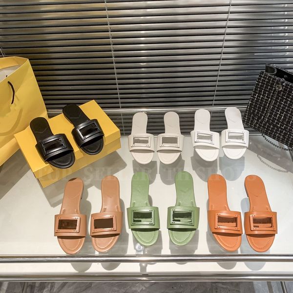designer slippers women ff cut-out sandal flat mule sandals summer leather slides with box size eur 34-41, Black
designer slippers women ff cut-out sandal flat mule sandals summer leather slides with box size eur 34-41, Black