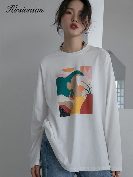 women's tshirt hirsionsan vintage printed long sleeve tshirt women loose 100 cotton oneck tees female chic aesthetic graphic pullover 2, White
women's tshirt hirsionsan vintage printed long sleeve tshirt women loose 100 cotton oneck tees female chic aesthetic graphic pullover 2, White