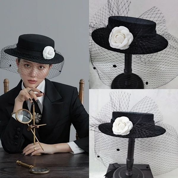 stingy brim hats french fedora hats velvet mesh camellia bride cap retro dinner collocation dress ladies wedding women's hat gorro 2304, Blue;gray
stingy brim hats french fedora hats velvet mesh camellia bride cap retro dinner collocation dress ladies wedding women's hat gorro 2304, Blue;gray