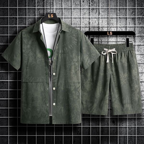 men's tracksuits 2023 mens summer short sleeve shirt set hawaiian style casual shorts 2 piece male sports suit loose big size 8xl 23041, Gray
men's tracksuits 2023 mens summer short sleeve shirt set hawaiian style casual shorts 2 piece male sports suit loose big size 8xl 23041, Gray