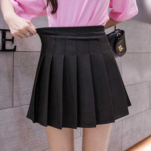 2023 pleated women's new mid length elastic waist high korean a-line short large loose half skirt, Black
2023 pleated women's new mid length elastic waist high korean a-line short large loose half skirt, Black