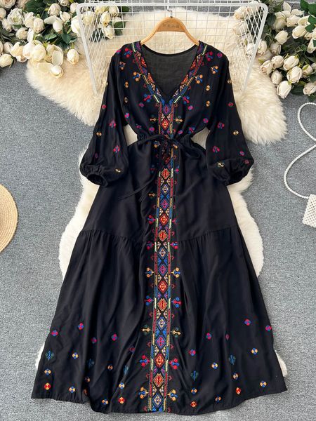 casual dresses spring summer ethnic style waist slim embroidery v neck dress female black seaside holiday bohemian vestido d1491 230411, Black;gray
casual dresses spring summer ethnic style waist slim embroidery v neck dress female black seaside holiday bohemian vestido d1491 230411, Black;gray
