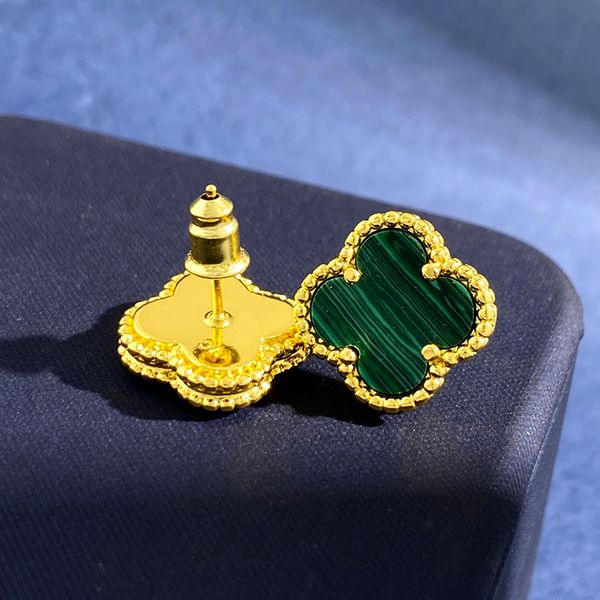 four leaf clover earrings natural shell gemstone gold plated 18k designer for woman t0p quality highest counter quality luxury classic style, Silver
four leaf clover earrings natural shell gemstone gold plated 18k designer for woman t0p quality highest counter quality luxury classic style, Silver