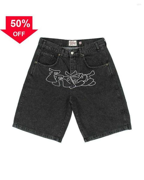 men's shorts y2k men hiphop denim fitness beach pants 2023 harajuku fashion casual punk rock gothic all match baggys to 2xl, White;black
men's shorts y2k men hiphop denim fitness beach pants 2023 harajuku fashion casual punk rock gothic all match baggys to 2xl, White;black
