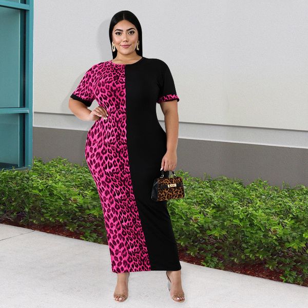 plus size dresses size elegant women leopard print patchwork summer fashion birthday gowns casual wholesale clothes 230410, Black
plus size dresses size elegant women leopard print patchwork summer fashion birthday gowns casual wholesale clothes 230410, Black