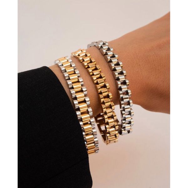 charm bracelets tarnish stainless steel gold plated detachable wristbands bangles for women hiphop wrap 230411, Golden;silver
charm bracelets tarnish stainless steel gold plated detachable wristbands bangles for women hiphop wrap 230411, Golden;silver