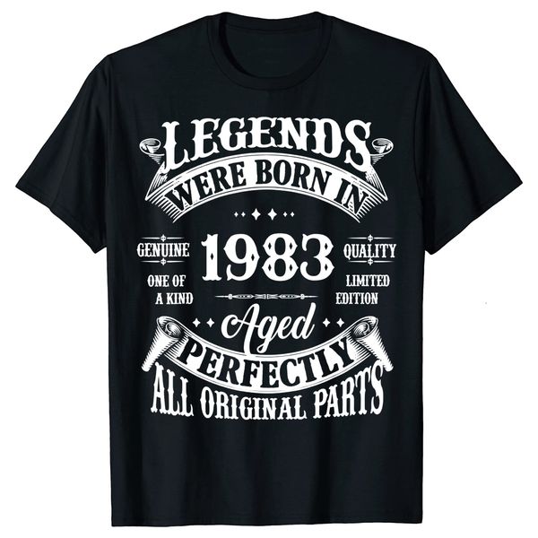 men's t-shirts the 40th retro legend was born in 1983 featuring a 40 year old t-shirt streetwear short sleeved birthday gift and summer, White;black
men's t-shirts the 40th retro legend was born in 1983 featuring a 40 year old t-shirt streetwear short sleeved birthday gift and summer, White;black
