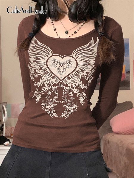 women's t-shirt vintage graphic print y2k tshirts streetwear retro aesthetic fairycore kawaii tee autumn cotton brown clothes cuteandp, White
women's t-shirt vintage graphic print y2k tshirts streetwear retro aesthetic fairycore kawaii tee autumn cotton brown clothes cuteandp, White