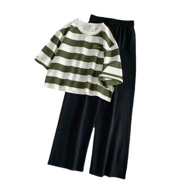 women s tracksuits 2 pcs sets chic striped summer leisure femme outfits korean casual suit crop basic black high waist wide leg set 230411, Gray
women s tracksuits 2 pcs sets chic striped summer leisure femme outfits korean casual suit crop basic black high waist wide leg set 230411, Gray