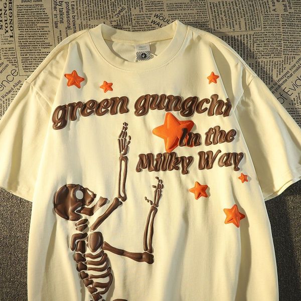 womens tshirt american street skeleton star round neck short sleeve tshirt men and women hiphop summer loose casual couple bottom shirt 2304, White
womens tshirt american street skeleton star round neck short sleeve tshirt men and women hiphop summer loose casual couple bottom shirt 2304, White