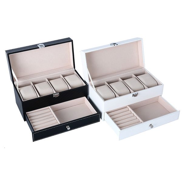 jewelry stand 4 6grids double watch box carbon fiber case holder organizer for quartz jewelry es display gift 230410, Black
jewelry stand 4 6grids double watch box carbon fiber case holder organizer for quartz jewelry es display gift 230410, Black