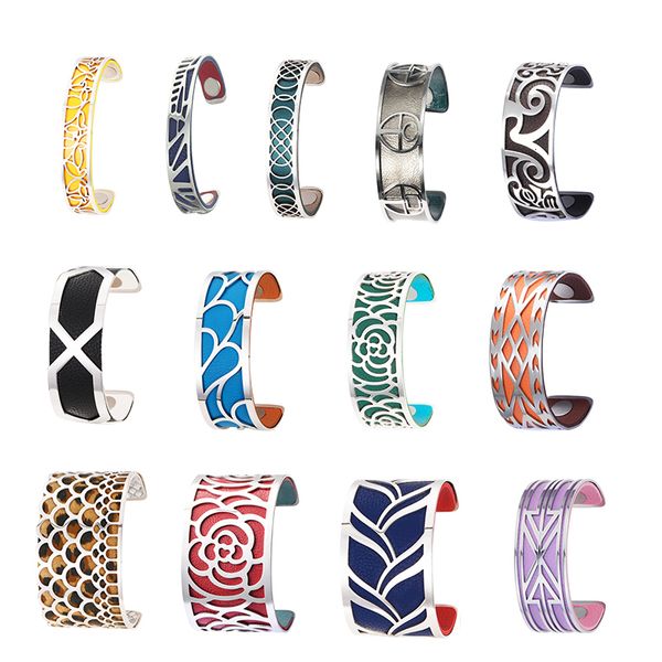 bangle cremo luxury stainless steel bangle bracelet woman cuff bracelets on hand interchangeable leather bijoux acier inoxidable femme 23041, Black
bangle cremo luxury stainless steel bangle bracelet woman cuff bracelets on hand interchangeable leather bijoux acier inoxidable femme 23041, Black