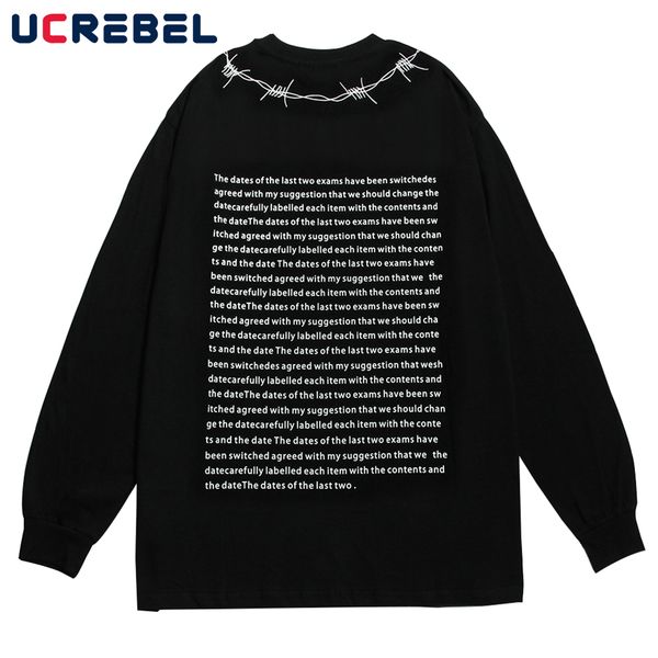 men's tshirts letter print long sleeve tshirt mens high street casual crew neck cotton tee streetwear loose t shirt men 230411, White;black
men's tshirts letter print long sleeve tshirt mens high street casual crew neck cotton tee streetwear loose t shirt men 230411, White;black