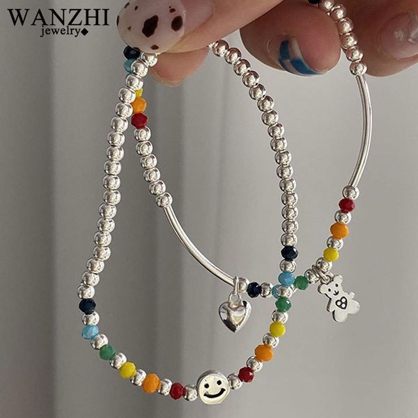 charm bracelets wanzhi 925 sterling silver for women fashion couples handmade colorful beads simple smiley face bracelet party jewelry 23041, Golden;silver
charm bracelets wanzhi 925 sterling silver for women fashion couples handmade colorful beads simple smiley face bracelet party jewelry 23041, Golden;silver