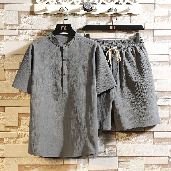 men's tracksuits 2 pc summer korean jogger suits men sets harajuku solid color casual short sleeve shirts shorts fashion tracksuit 2304, Gray
men's tracksuits 2 pc summer korean jogger suits men sets harajuku solid color casual short sleeve shirts shorts fashion tracksuit 2304, Gray