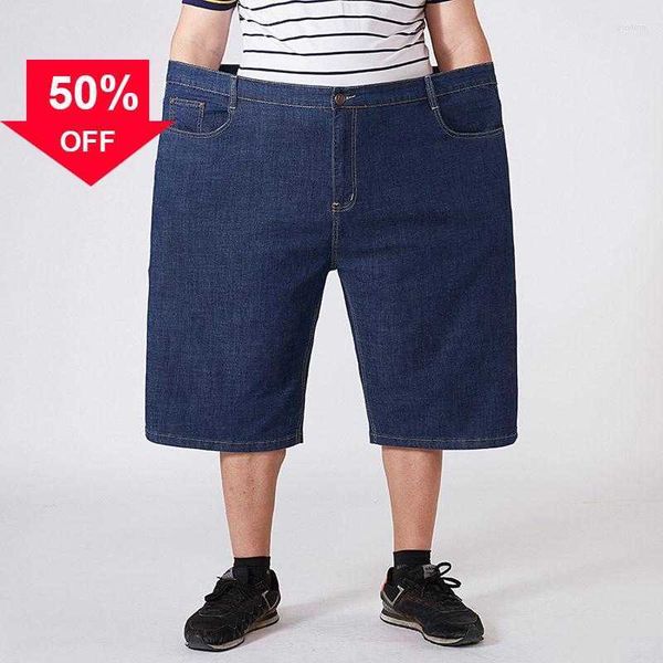 men's shorts oversize denim loose cropped pants summer plus size medium high waist for men 12xl 13xl 9xl 8xl 54 56s to 2xl, White;black