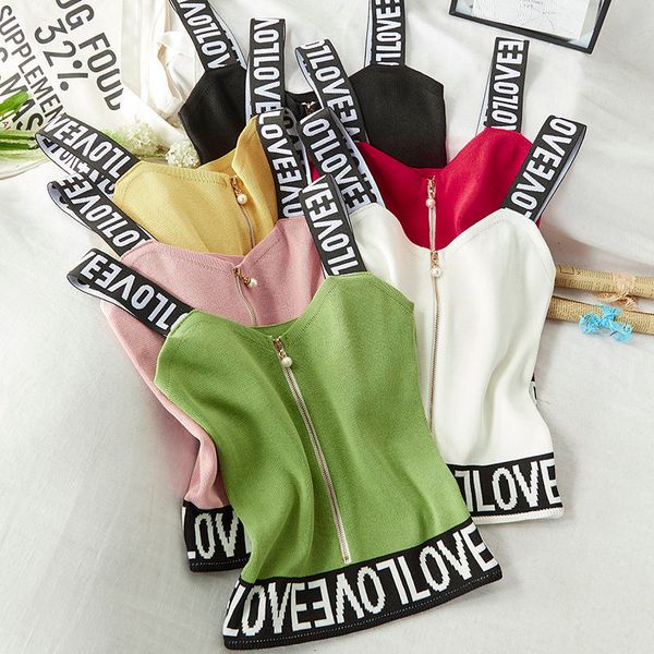 camisoles tanks summer letter print knitted camis gym tank women v neck sleeveless tank spring zipper short crop women y2k s 220410, Black;white
camisoles tanks summer letter print knitted camis gym tank women v neck sleeveless tank spring zipper short crop women y2k s 220410, Black;white