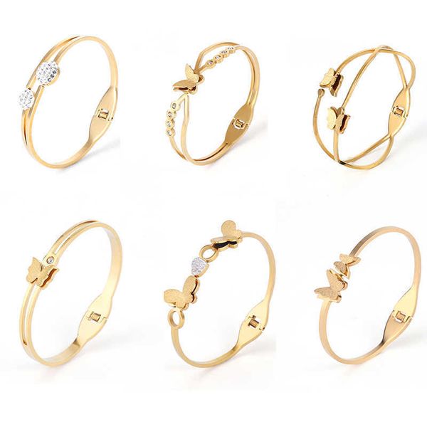 bangle 2022 new 316l stainless steel gold color open spring butterfly charm bracelet for women luxury fashion girls wrist jewelry gifts w041, Black
bangle 2022 new 316l stainless steel gold color open spring butterfly charm bracelet for women luxury fashion girls wrist jewelry gifts w041, Black
