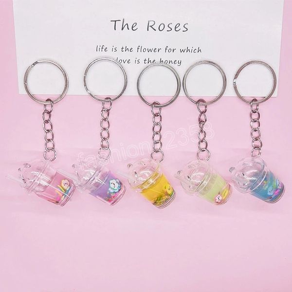 cute mini luminous milk tea cup key chain creative drink keyring bag pendant keychain gift for women, Silver
cute mini luminous milk tea cup key chain creative drink keyring bag pendant keychain gift for women, Silver