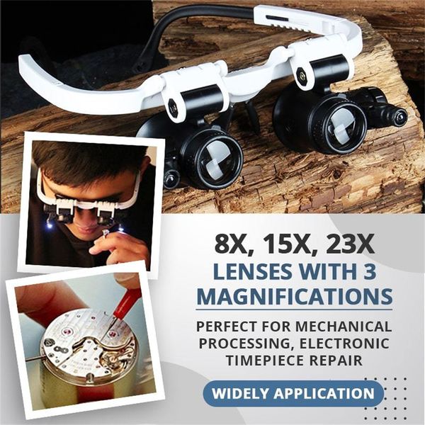 magnifying glasses led lights glasses magnifier 8x 15x 23x head mount magnifying glass dual-lens eye loupe magnifier for electronics watch r
magnifying glasses led lights glasses magnifier 8x 15x 23x head mount magnifying glass dual-lens eye loupe magnifier for electronics watch r