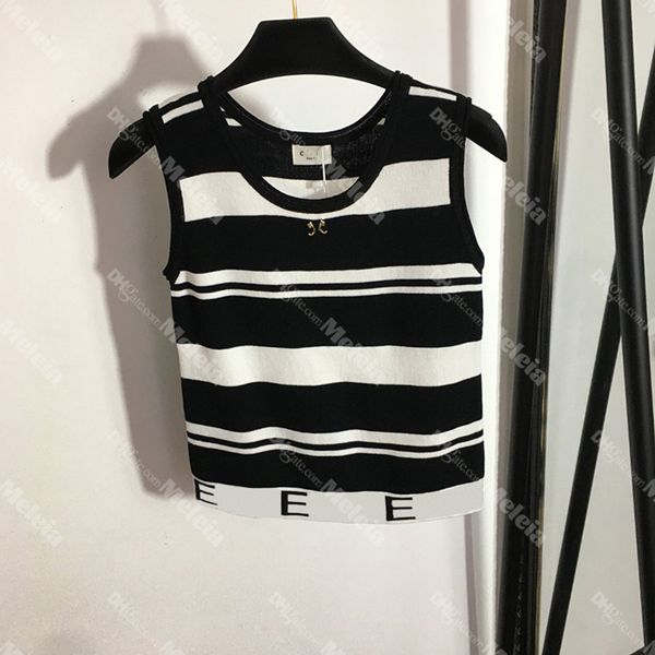women striped vests slim tank letter jacquard ladies sleeveless camis for female designer casual tees, White
women striped vests slim tank letter jacquard ladies sleeveless camis for female designer casual tees, White
