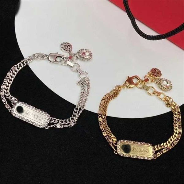 fashion design jewelry new double layer twisted chain letter bracelet with advanced feeling old style trendy, Silver
fashion design jewelry new double layer twisted chain letter bracelet with advanced feeling old style trendy, Silver