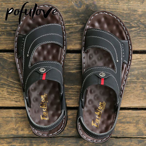 sandals pofulove men's summer sandals anti-skid wear-resistant double use of sandals and slippers beach waterproof men's sandals 2, Black
sandals pofulove men's summer sandals anti-skid wear-resistant double use of sandals and slippers beach waterproof men's sandals 2, Black